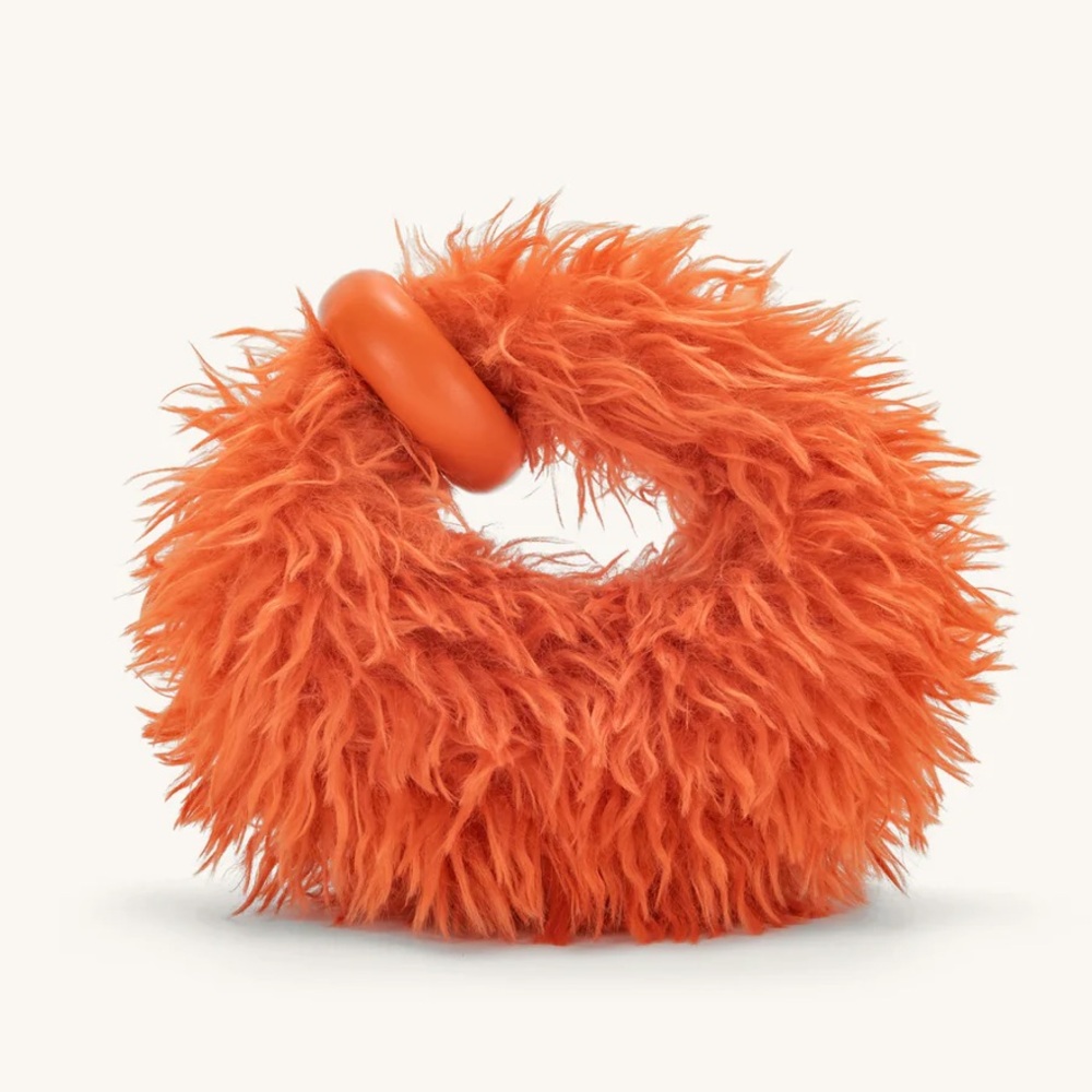 Jw pei Orange Faux Fur Handbag